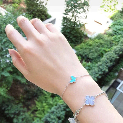 [💎ROSE💎]BUTTERFLY TURQUOISE BUTTERFLY BRACELET SILVER