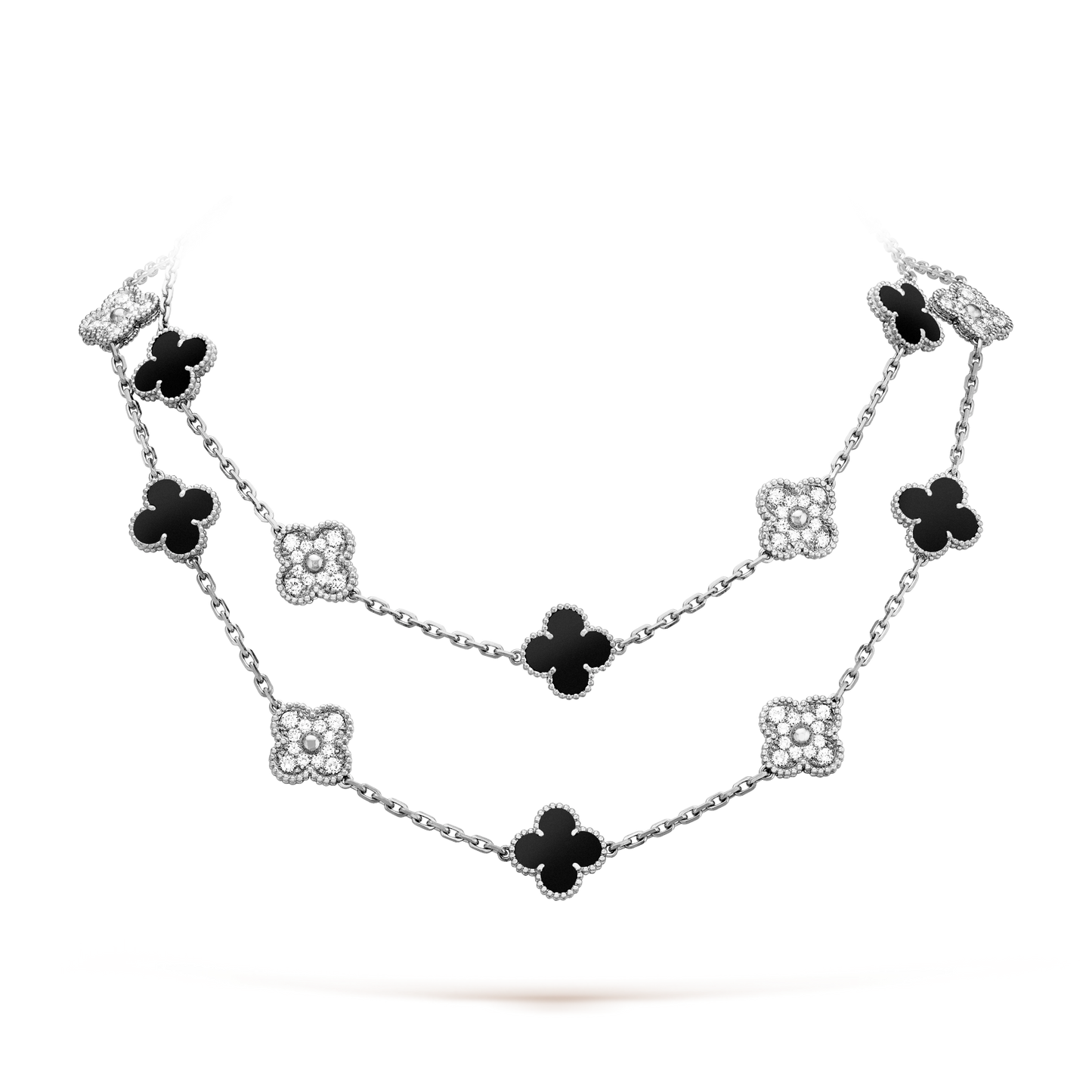 [Rose Tomorrow]CLOVER 20 MOTIFS ONYX DIAMOND SILVER