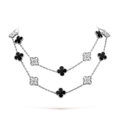 [Rose Tomorrow]CLOVER 20 MOTIFS ONYX DIAMOND SILVER