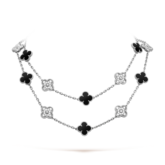 [Rose Tomorrow]CLOVER 20 MOTIFS ONYX DIAMOND SILVER