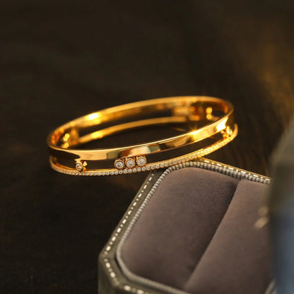 [✨Rose💎]Move Romane Diamond Bangle Bracelet