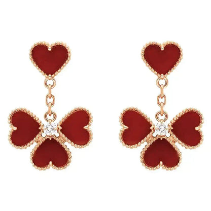 [💎ROSE💎]SWEET CLOVER CARNELIAN EARRINGS