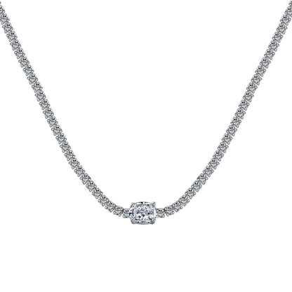 [Rose Tomorrow]1.0 Carat Shining Oval Cut Necklace