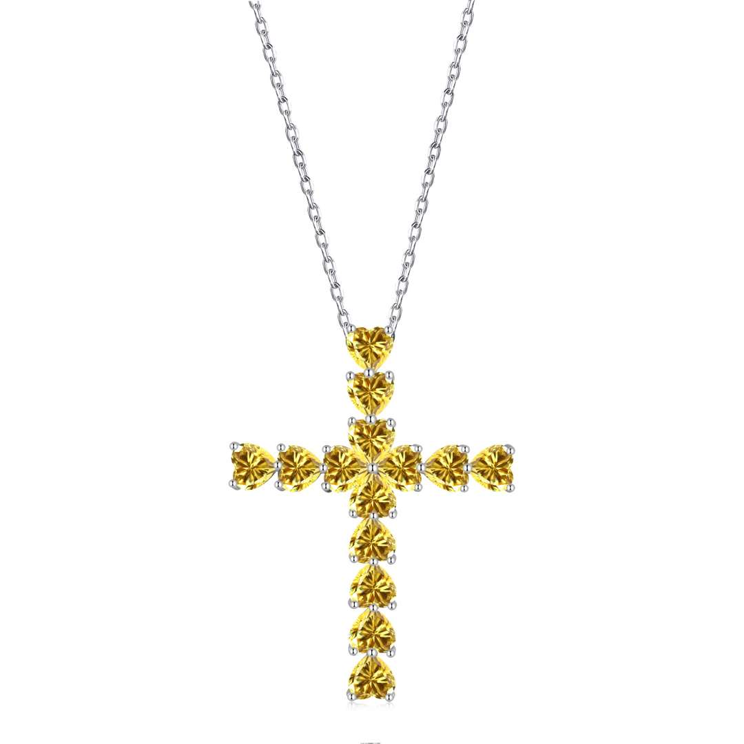 [Rose Tomorrow]Radiant Cross Shape Necklace