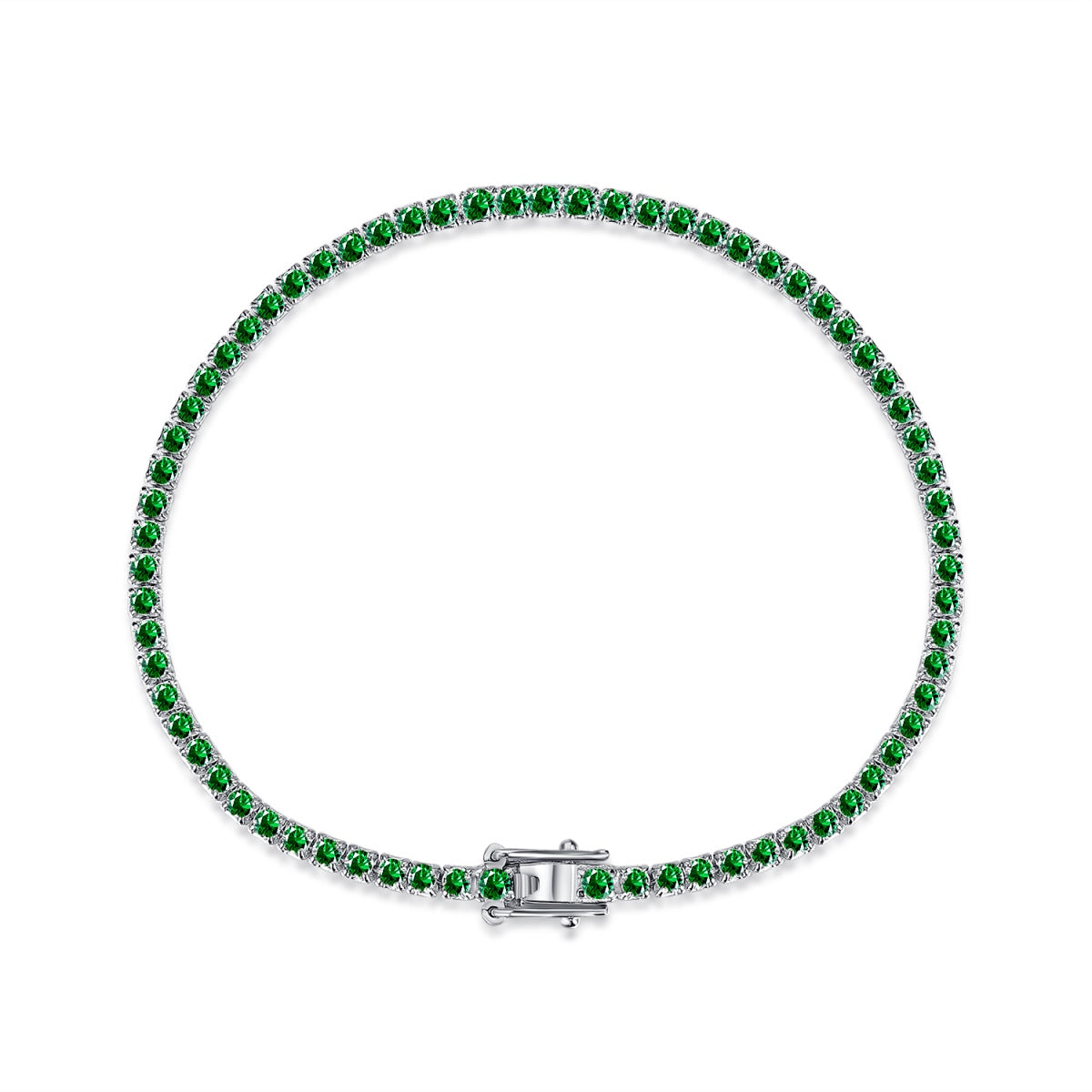 [Rose Tomorrow]Dazzling Colorful Round Cut Daily Bracelet