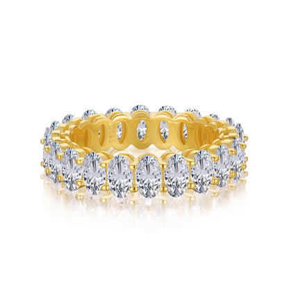 [Rose Tomorrow]Ornate Oval Cut Tennis Ring