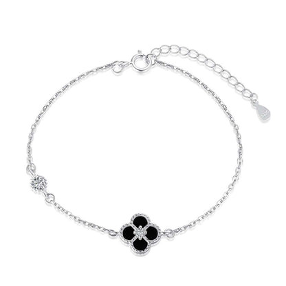 [Rose Tomorrow]Delicate Four Leaf Clover Bracelet