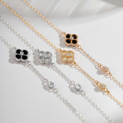 [Rose Tomorrow]Delicate Four Leaf Clover Bracelet