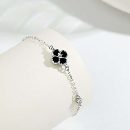 [Rose Tomorrow]Delicate Four Leaf Clover Bracelet
