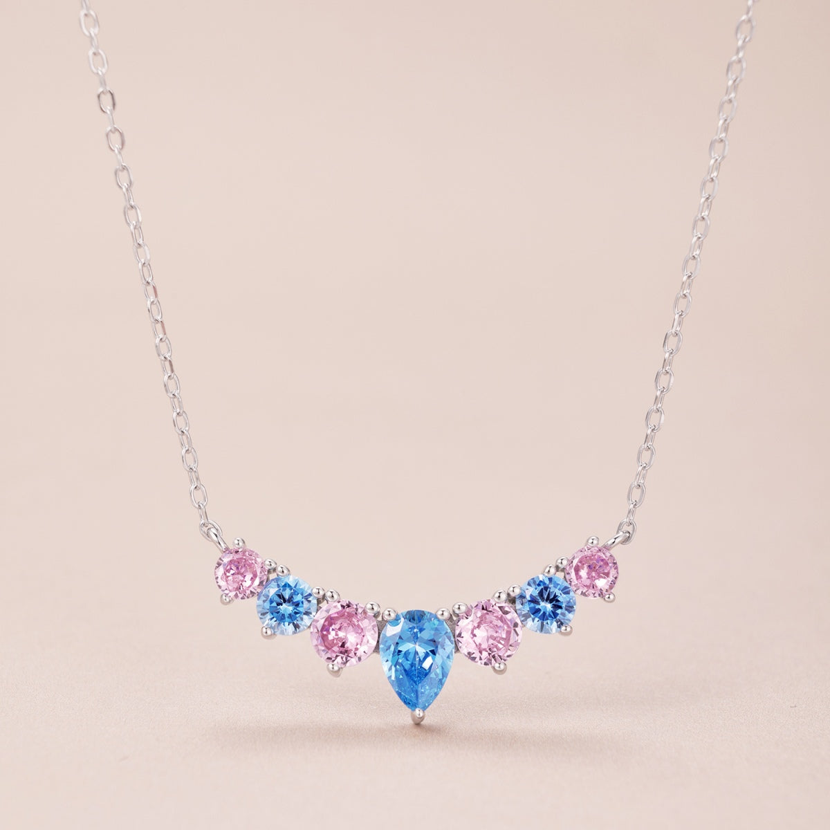 [Rose Tomorrow]Dainty Colorful Heart Necklace