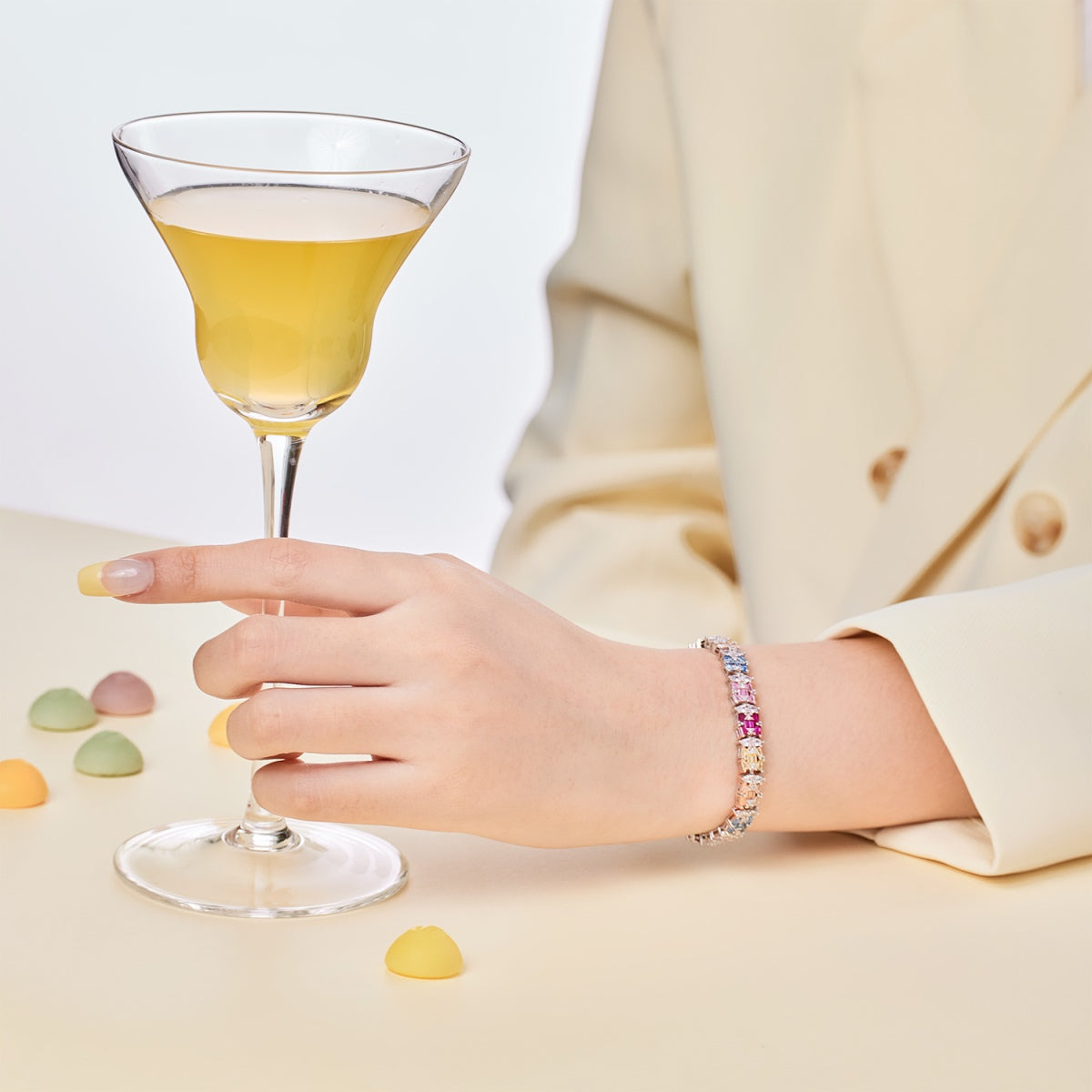 [Rose Tomorrow]Delicate Colorful Multi Cut Party Bracelet