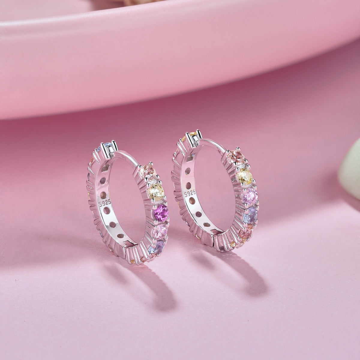 [Rose Tomorrow]Radiant Colorful Round Cut Earrings