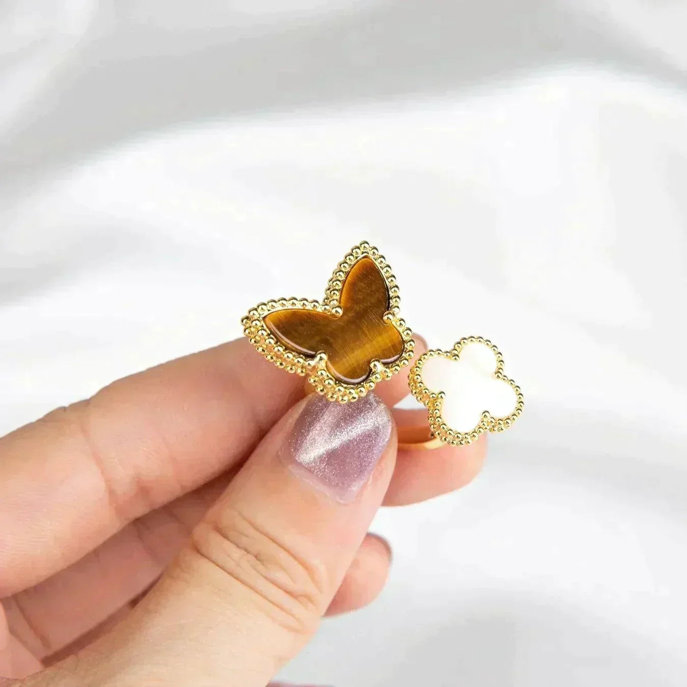 [💎ROSE💎]LUCKY BETWEEN THE FINGER RING