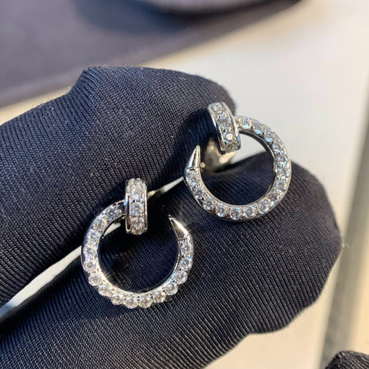 [Rose Jewelry]JUSTE EARRINGS SILVER DIAMONDS