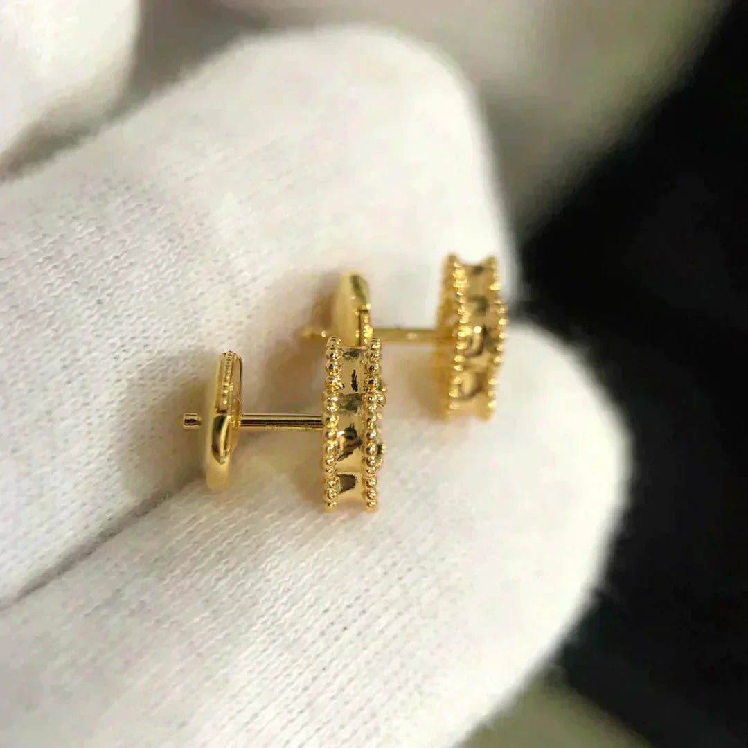 [Rose Tomorrow]CLOVER MINI 9.5MM MALACHITE  EARRINGS