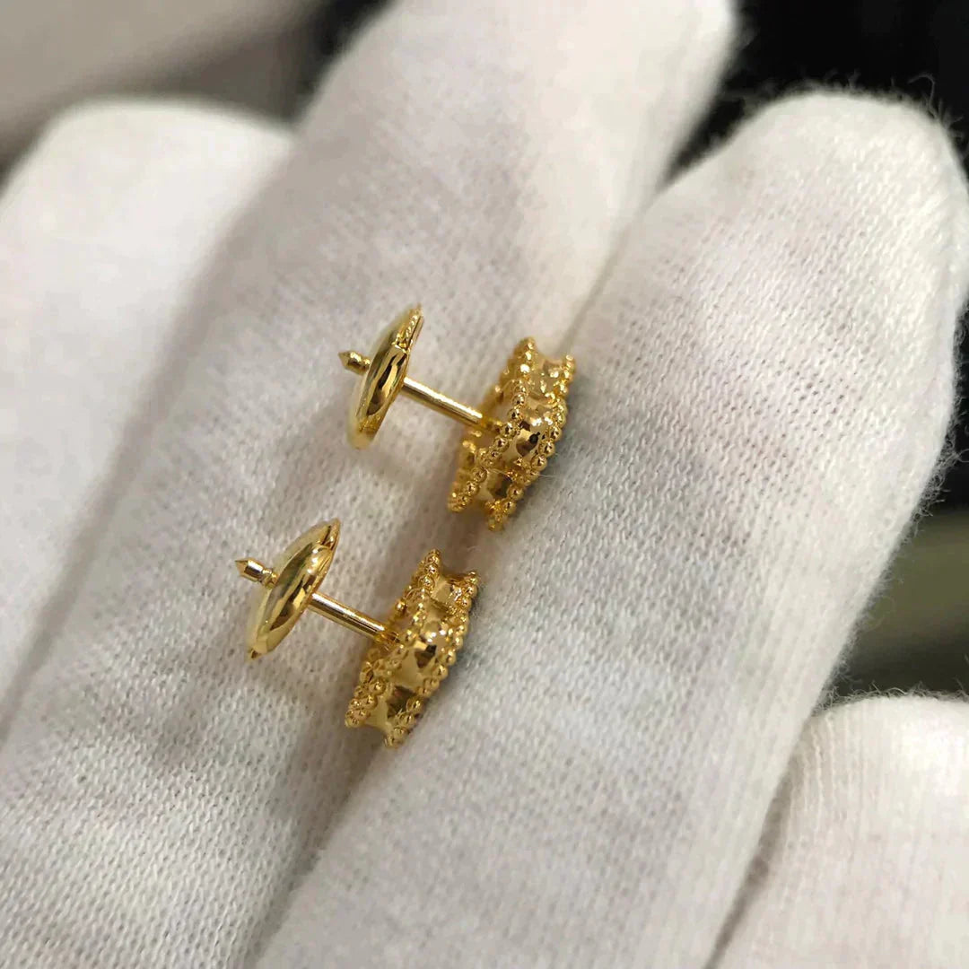 [Rose Tomorrow]CLOVER MINI 9.5MM MALACHITE  EARRINGS