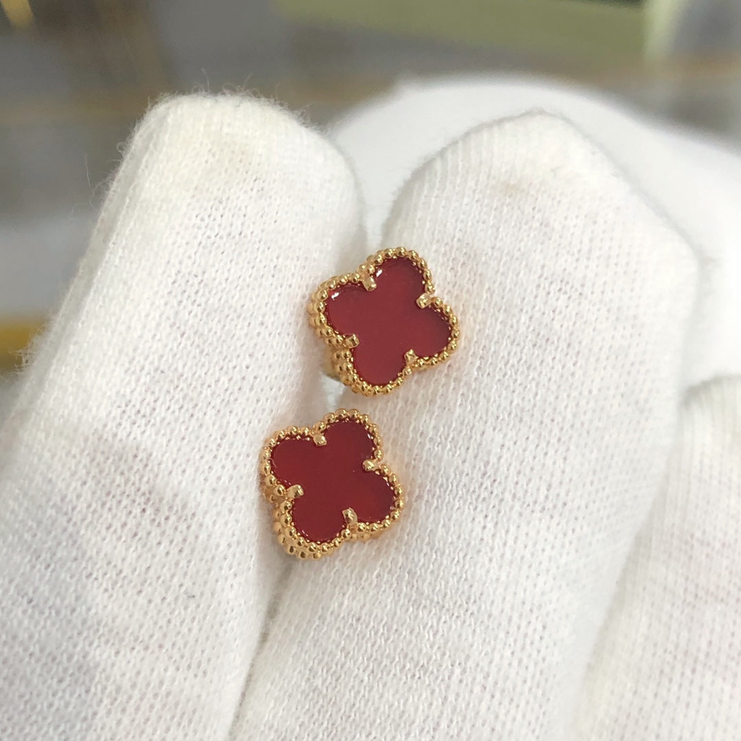 [💎ROSE💎]CLOVER MINI GOLD EARRINGS