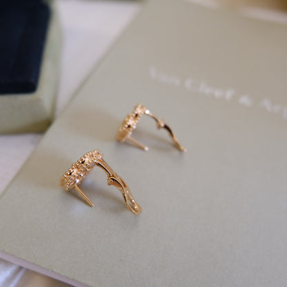 [💎ROSE💎]LUCKY PINK GOLD WHITE MOP EARRINGS