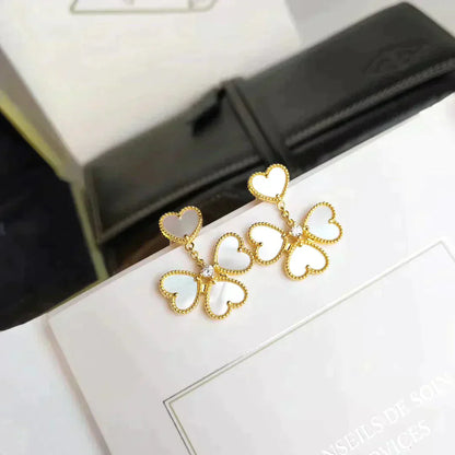 [💎ROSE💎]CLOVER SWEET WHITE MOP EARRINGS