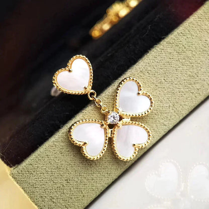 [💎ROSE💎]CLOVER SWEET WHITE MOP EARRINGS