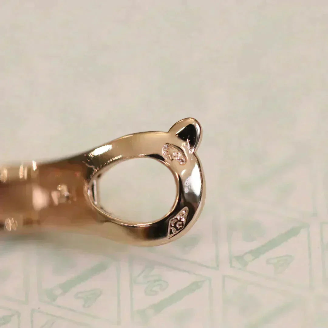 [💎ROSE💎]CLOVER MEDIUM 1 MOTIFS FUll DIAMOND EARRINGS