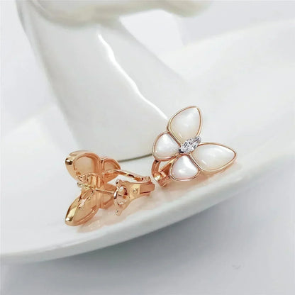 [💎ROSE💎]BUTTERFLY MOP DIAMOND EARRINGS