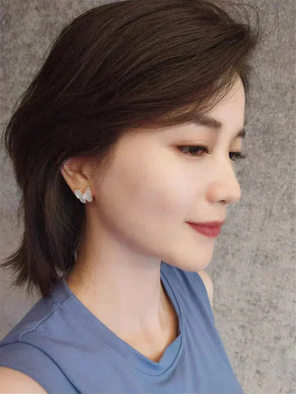[💎ROSE💎]BUTTERFLY MOP DIAMOND EARRINGS