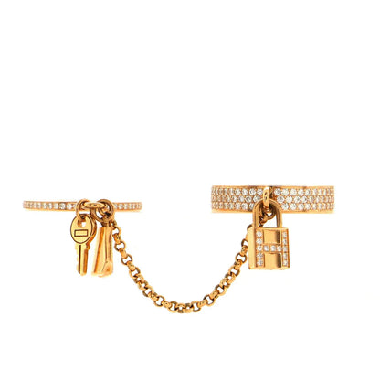 [Rose Tomorrow]HM KELLY CLOCHETTE DOUBLE RING IN  WITH DIAMONDS