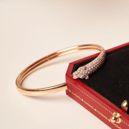 [Rose Jewelry]PANTHERE ROSE GOLD DIAMOND OPEN BRACELET