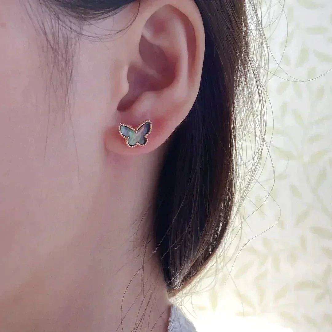 [💎ROSE💎]BUTTERFLY DARK MOP  EARRINGS