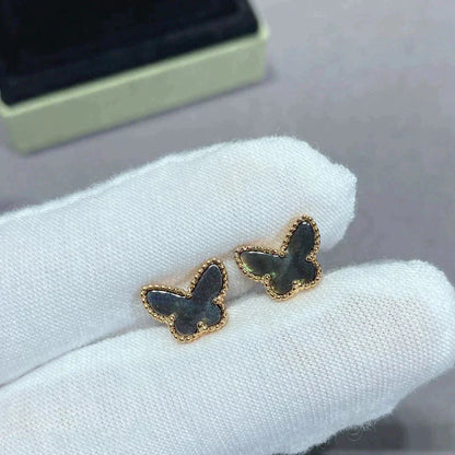 [💎ROSE💎]BUTTERFLY DARK MOP  EARRINGS