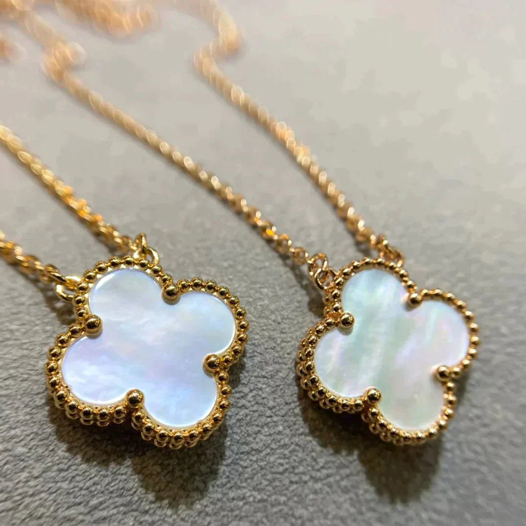 [💎ROSE💎]CLOVER  15MM WHITE MOTHER-OF-PEARL NECKLACE