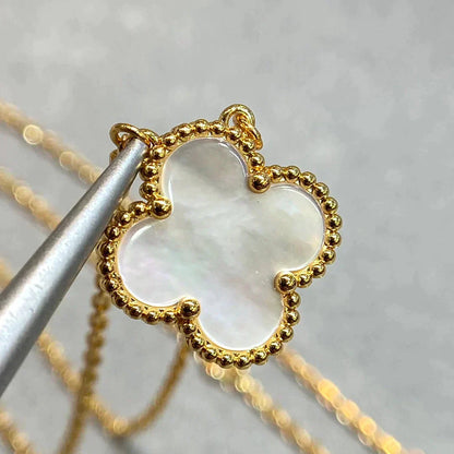 [💎ROSE💎]CLOVER  15MM WHITE MOTHER-OF-PEARL NECKLACE