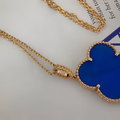 [💎ROSE💎]CLOVER 25MM NECKLACE TURQUOISE ROSE GOLD