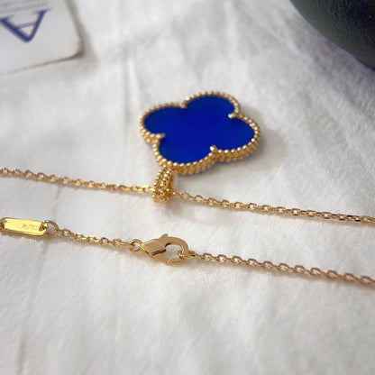 [💎ROSE💎]CLOVER 25MM NECKLACE TURQUOISE ROSE GOLD