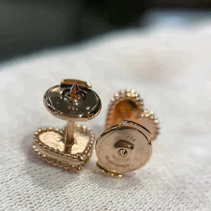 [💎ROSE💎]HEART CARNELIAN STUD EARRINGS