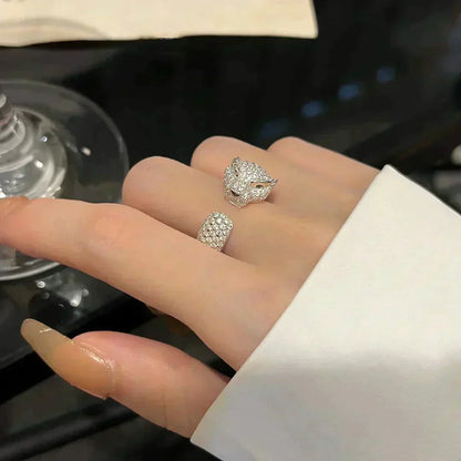 [Rose Jewelry]PANTHERE 5.5MM ALL DIAMOND RING