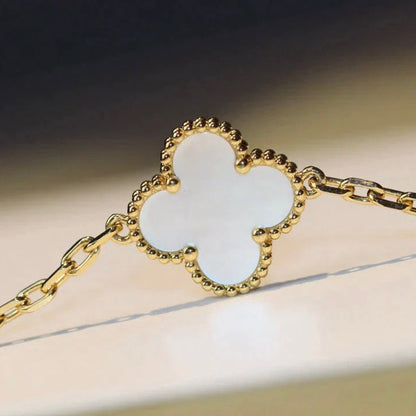 [💎ROSE💎]CLOVER 20 MOTIFS WHITE MOP NECKLACE