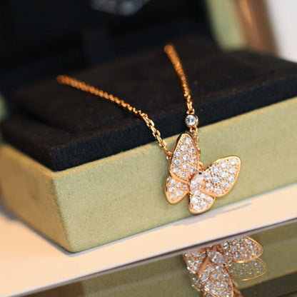[💎ROSE💎]BUTTERFLY DIAMOND NECKLACE