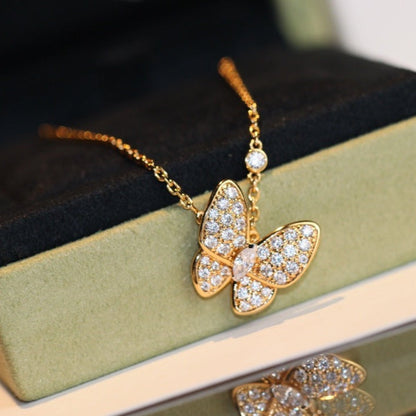 [💎ROSE💎]BUTTERFLY DIAMOND NECKLACE