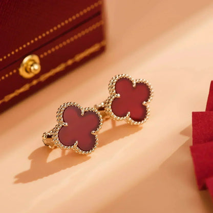 [Rose Tomorrow]CLOVER MEDIUM 1 MOTIFS CARNELIAN  EARRINGS