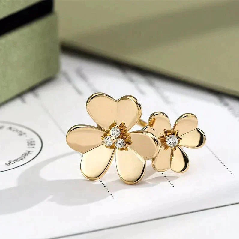 [💎ROSE💎]CLOVER COMOS GOLD DIAMOND RING