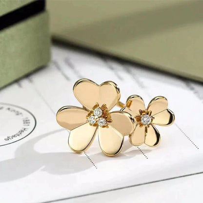 [💎ROSE💎]CLOVER COMOS GOLD DIAMOND RING