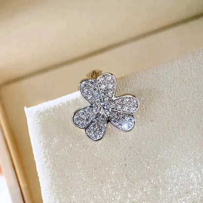 [💎ROSE💎]CLOVER COMOS DIAMOND EARRINGS SILVER