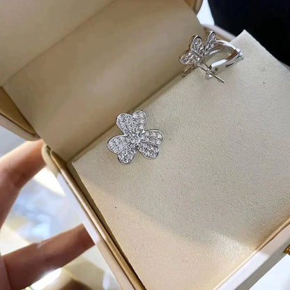 [💎ROSE💎]CLOVER COMOS DIAMOND EARRINGS SILVER
