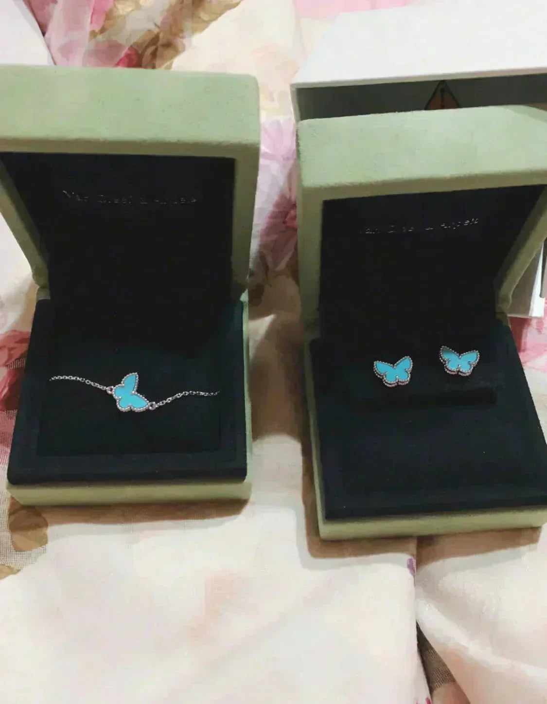 [💎ROSE💎]BUTTERFLY TURQUOISE EARRINGS SILVER