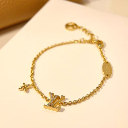 [Rose Tomorrow]LOGO STAR MOTIF GOLD BRACELET