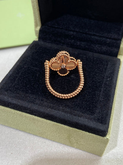 [💎ROSE💎]CLOVER RIVERSIBLE ROSE GOLD RING