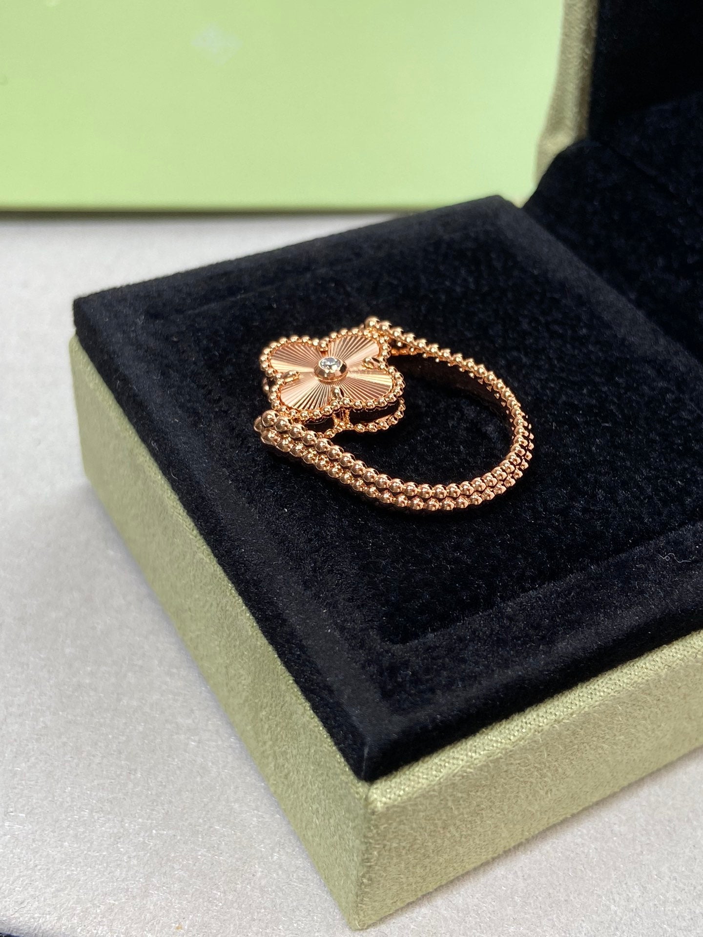 [💎ROSE💎]CLOVER RIVERSIBLE ROSE GOLD RING