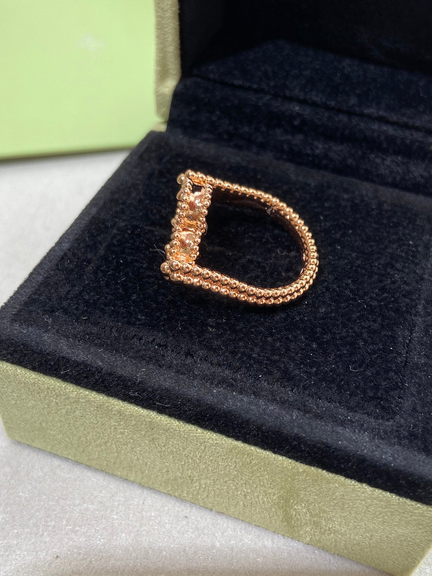 [Rose Tomorrow]CLOVER RIVERSIBLE PINK GOLD RING